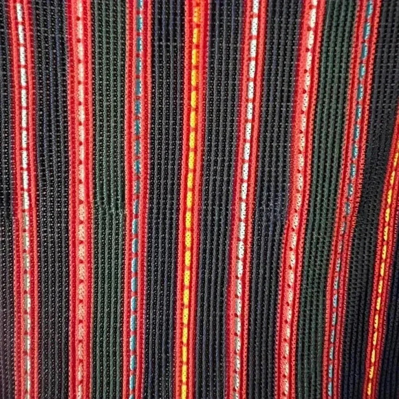 Topshop Striped Plisse Wrap Top in Navy Cropped Plunge Neck Blouse - Picture 10 of 14